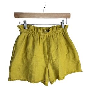 Zara Girls Soft‎ Collection Mustard Paper bag Shorts size 11/12